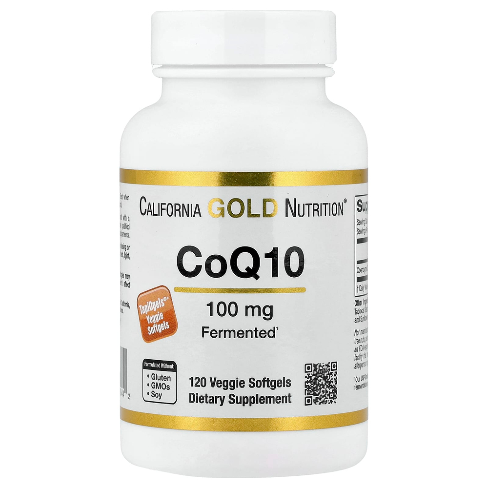 California Gold Nutrition, коэнзим Q10, 100 мг, 120 растительных капсул