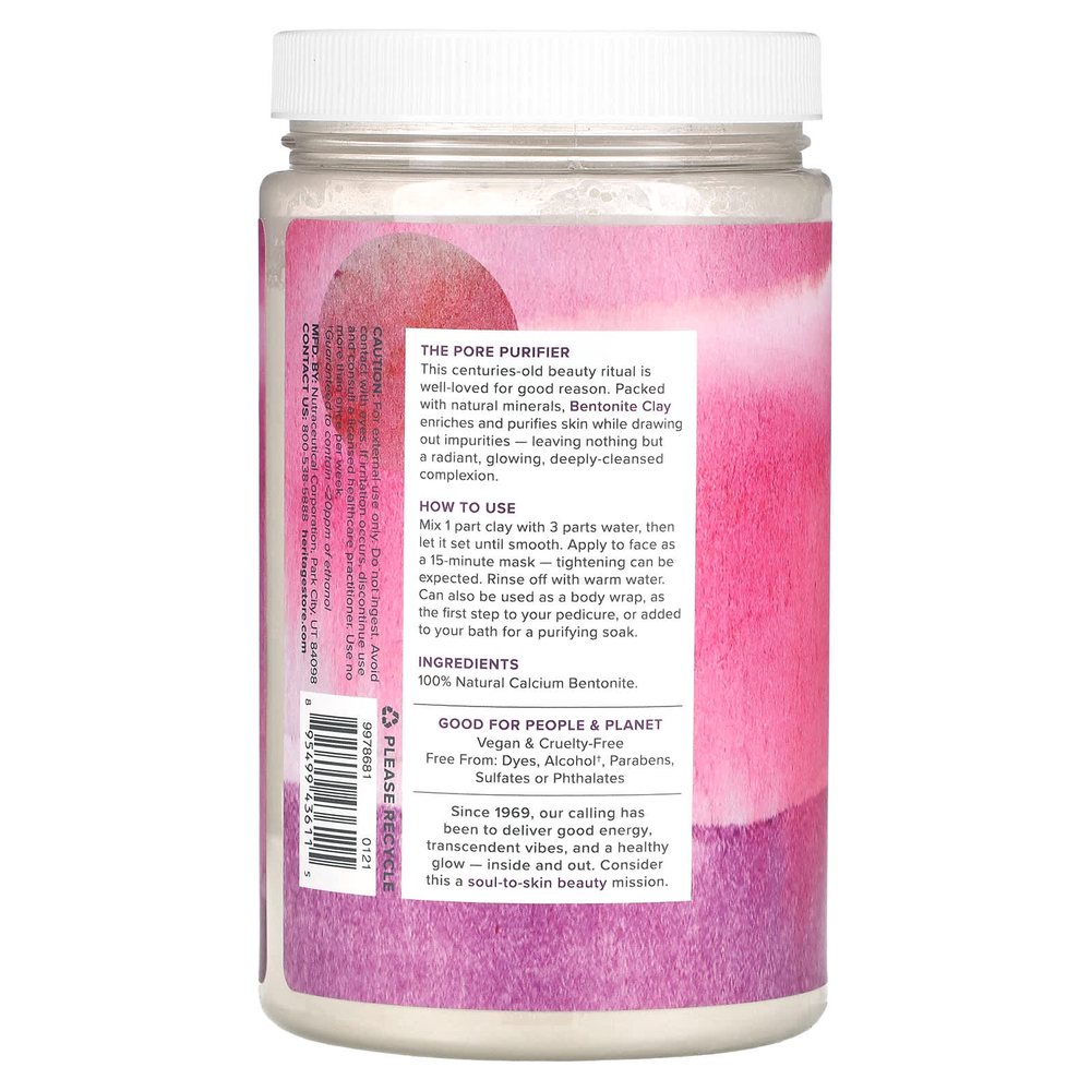 Heritage Store, Ancient Healing Clay, маска для очищения пор, 879 г (31 унция)