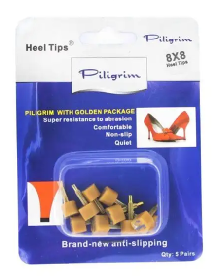 Набойки штучные Piligrim, 8х8х6мм, штырь 2,4мм, бежевый