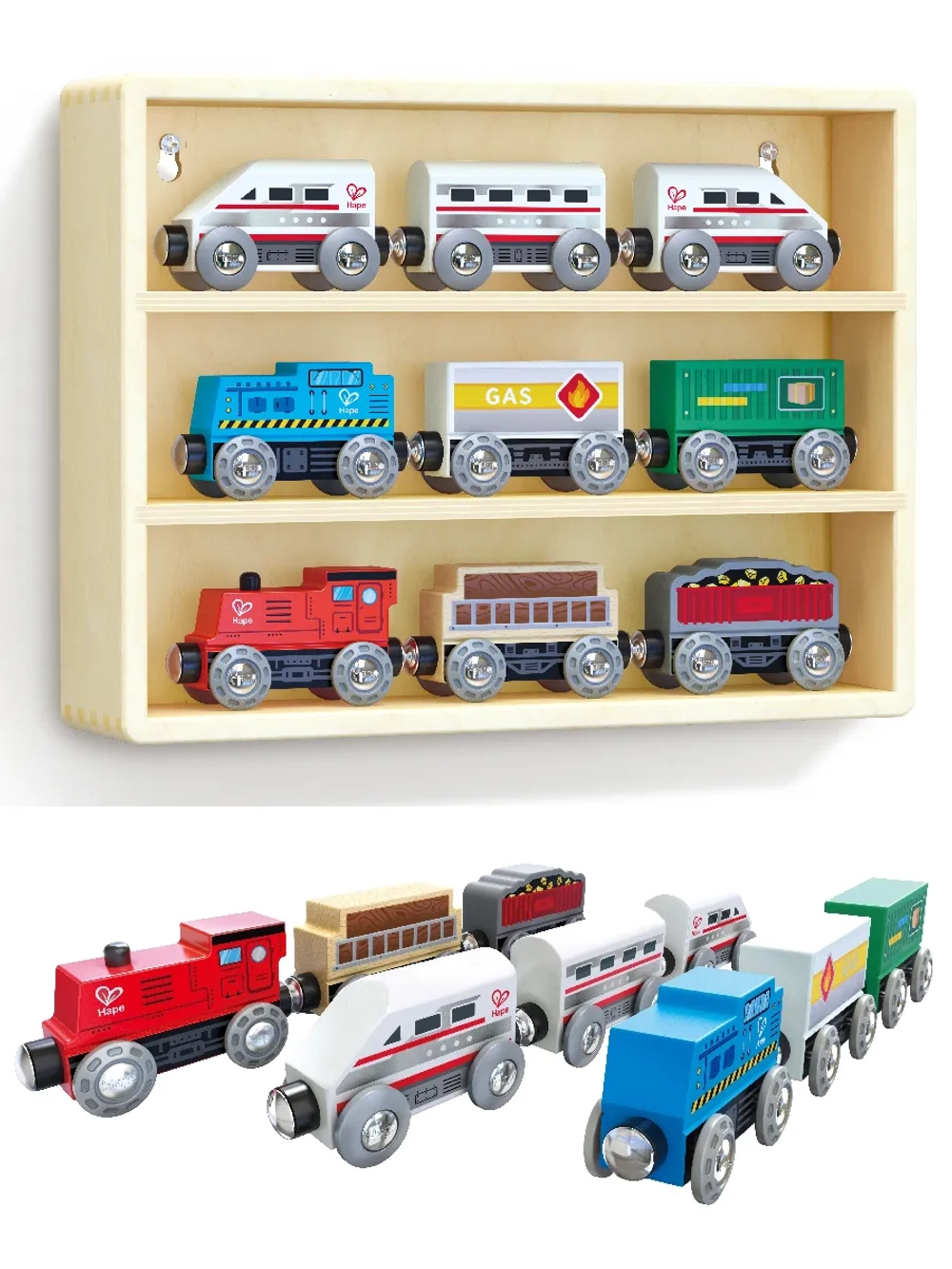 Набор поездов с системой для хранения 10 элементов