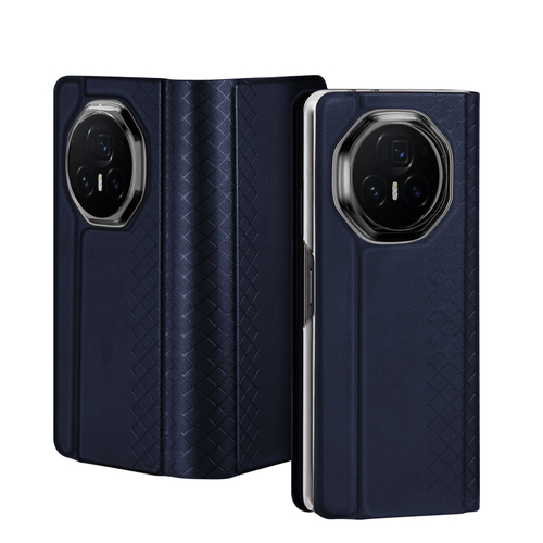 Чехол синего цвета с премиальной искусственной кожи от Dux Ducis для Honor Magic V3, серия Bril Series Case