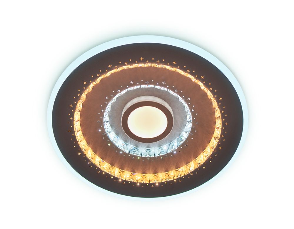 Потолочный светодиодный светильник с пультом FA253 CF кофе 112W D490*60 (ПДУ РАДИО 2.4)