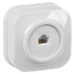 GLORY Розетка для открытой установки компьютерная RJ45 кат.5E РК10-ХБ белый IEK