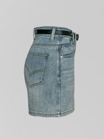 Джинсовые шорты LJHY 1969-4 короткие однотонные с ремнем в комплекте