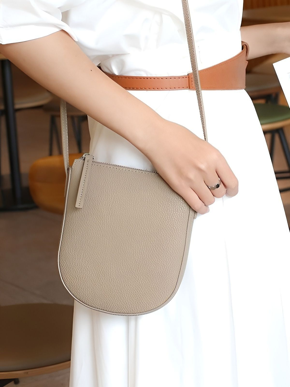 сумка женская натуральная кожа через плечо кросс боди маленькая