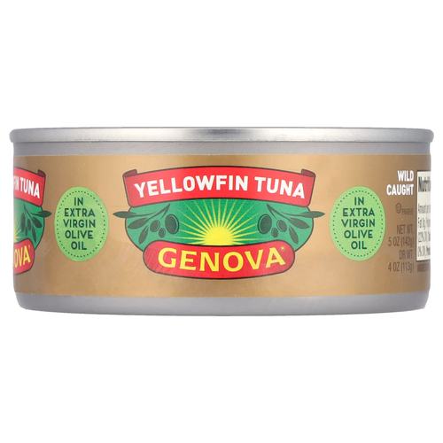 Genova, Желтоперый тунец в оливковом масле первого отжима, 142 г (5 унций)