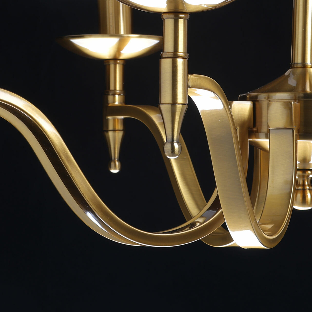 Люстра подвесная MW-Light Вирджиния, 8 лампочек Е14, 320 Вт, 16 кв м, бронза