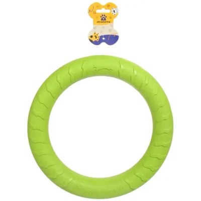 Кольцо - пуллер для собак средних и крупных пород «ЛЮБИМЫЙ БРО», цвет зелёный, d - 29см (подвес)