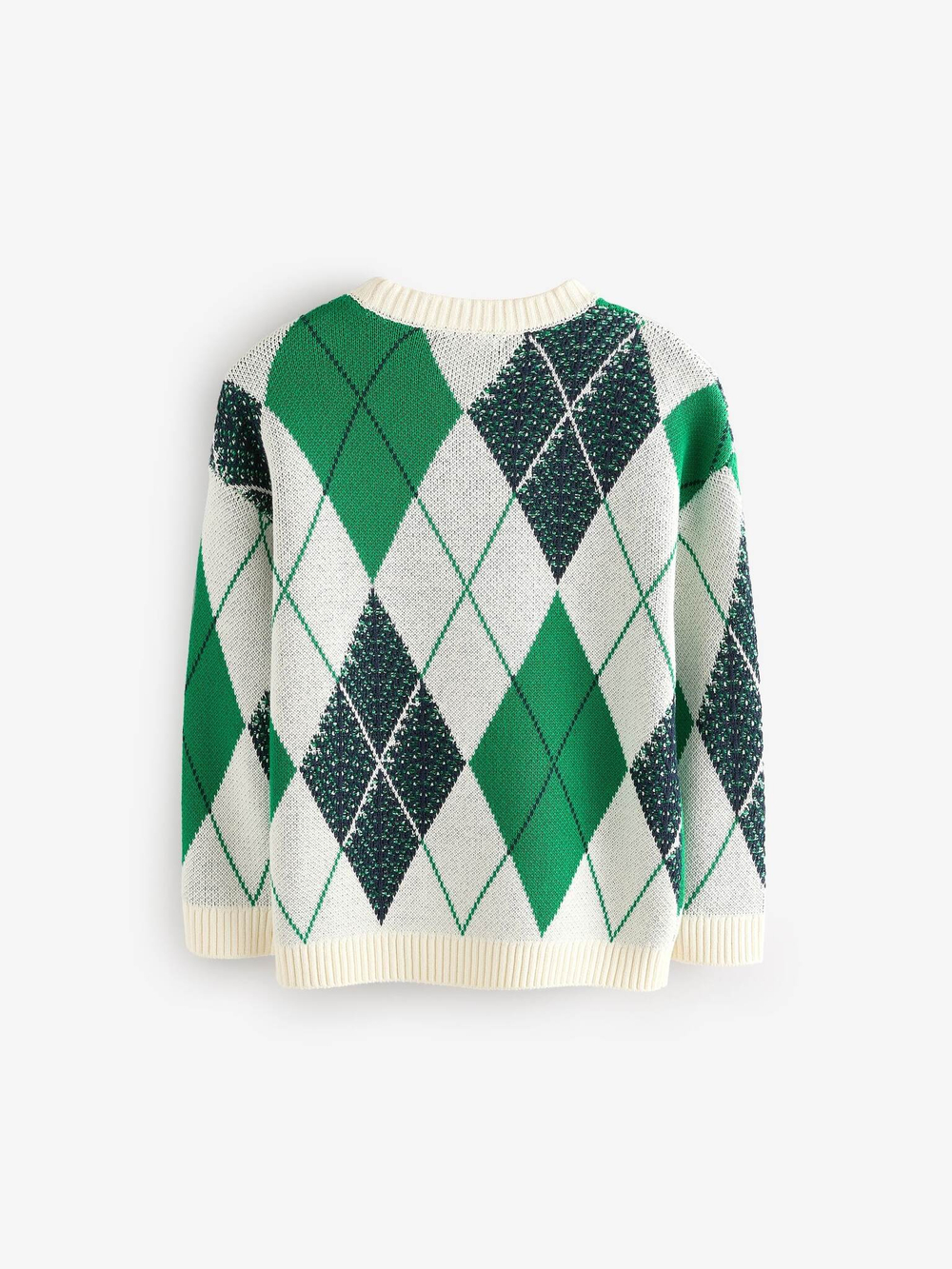 Джемпер для мальчика Next E27-910, Зеленый, Молочный