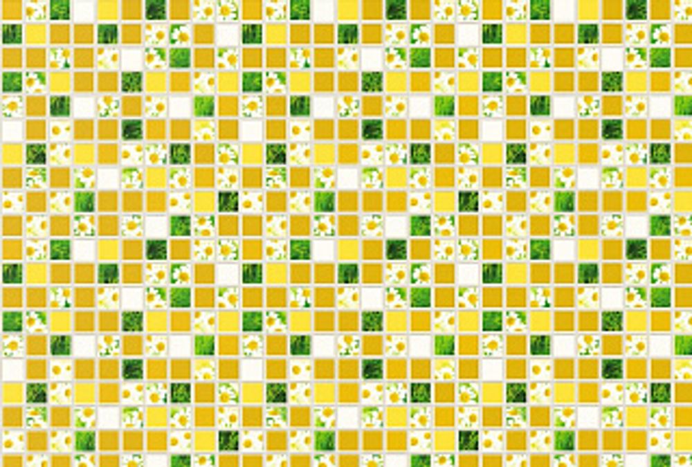 ПВХ панель Мозаика 957х480мм. Ромашка №4