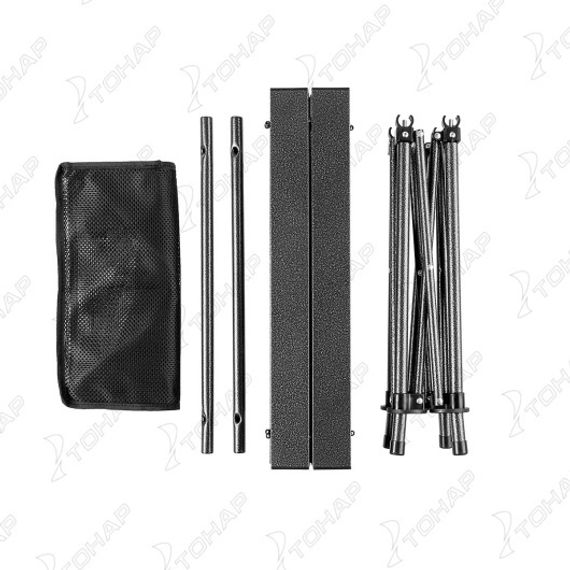 Стол складной 55x55x50см с отделом под посуду столешница алюминий (PR-MC-605) PR