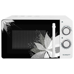 Микроволновая печь SCARLETT SC-MW9020S06M, объем 20 л, 700 Вт, механическое управление, таймер, гриль, белая, SC - MW9020S06M