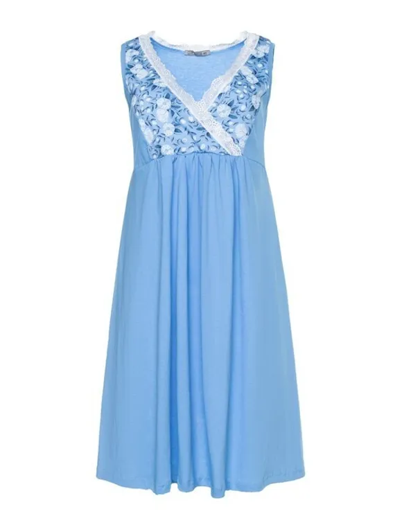 Ночная сорочка женская, цвет голубой, размер 46