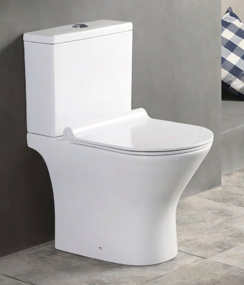 Унитаз-компакт безободковый Azario Verde AZ-2224 с крышкой-сиденьем микролифт, белый