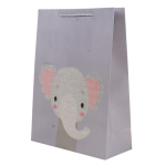 Пакет подарочный "Животные" 44*31*12см, с глитт, ручки - шнурок, 4 диз.