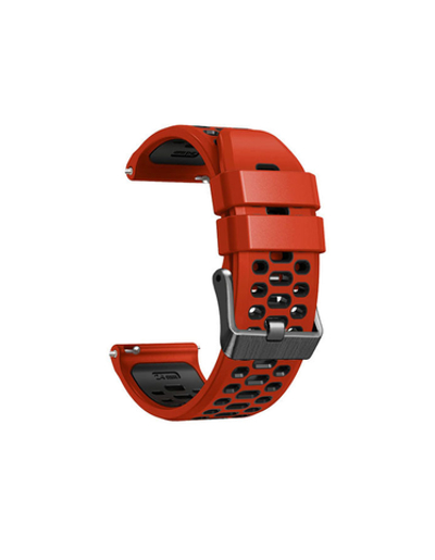 Ремешок двухцветный дышащий 24 мм для Suuntu 9 Baro, Suuntu 7, Suuntu Spartan Sport силиконовый ( Красный / Черный )