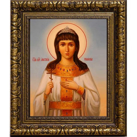 Анастасия Николаевна Романова, великая княжна. Икона на холсте.