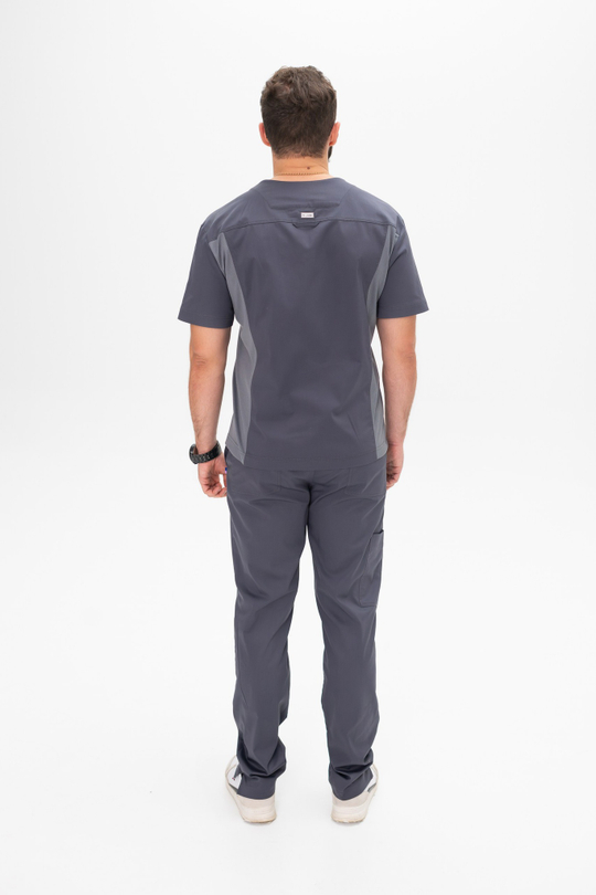 Брюки с трикотажными вставками