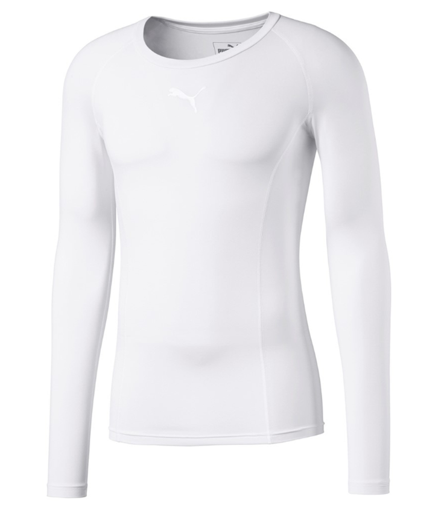 Мужская теннисная футболка теннисная Puma Liga Baselayer Tee Long Sleeve - puma white