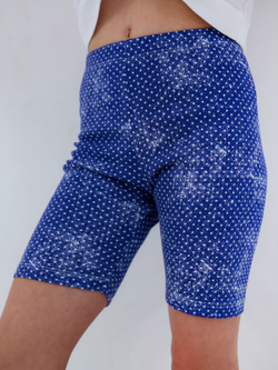 Шорты для девочки, модель №1, рост 110 см, синие в белый горох