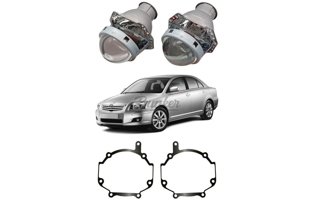 Готовый комплект для замены штатных линз Toyota Avensis II рестайлинг 2006-2009