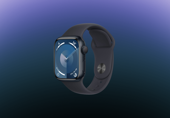 Часы Apple Watch Series 9 GPS 41mm Aluminum Case with Sport Band (Темная ночь) S/M