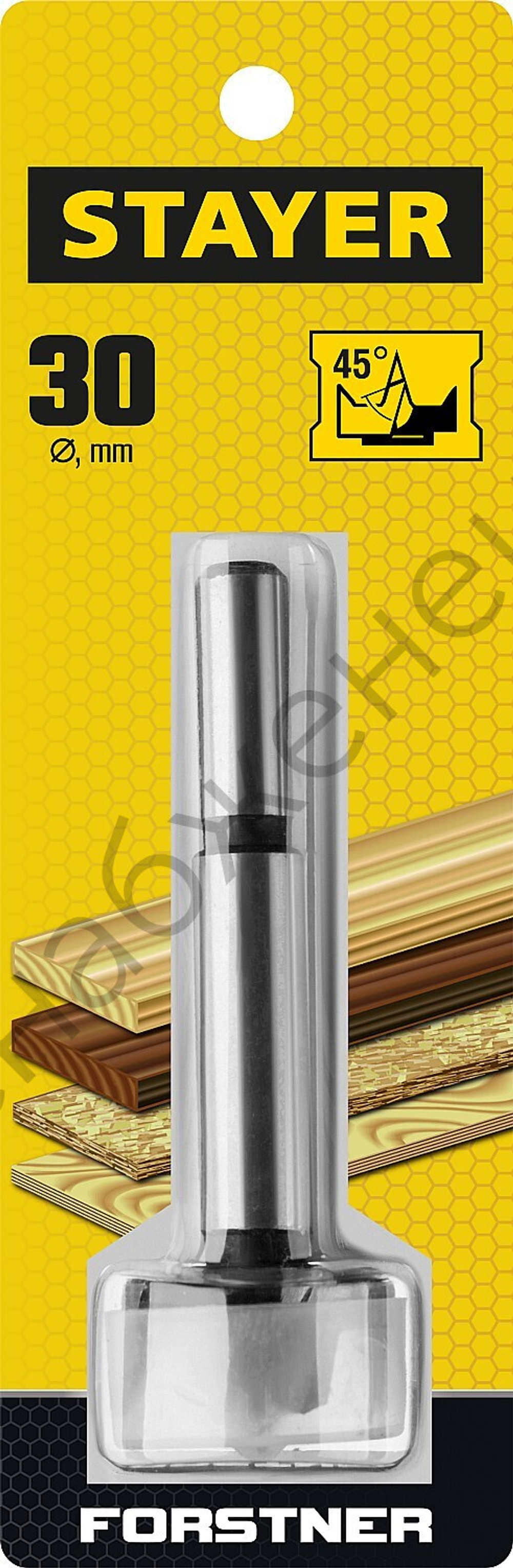 STAYER Forstner 30мм, сверло форстнера по дереву, ДСП