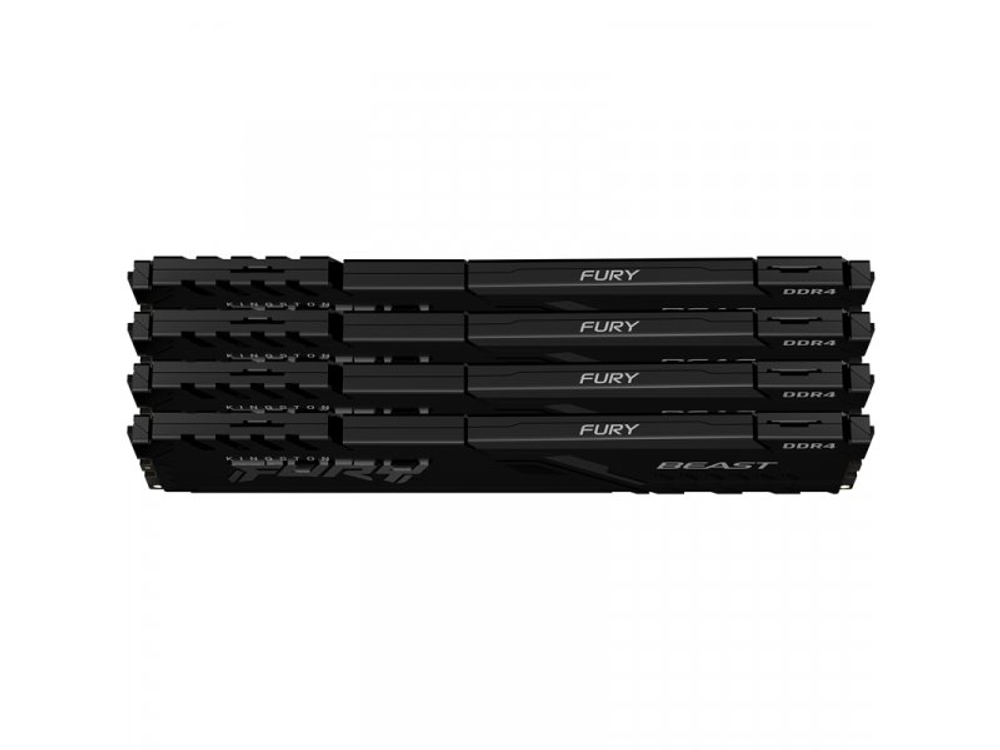 Оперативная память Kingston Fury Beast Black Gaming Memory KF432C16BBK4/128, DDR4 4х 128ГБ 3200 МГц, DIMM, RTL
