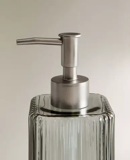 ZARA HOME ДОЗАТОР МЫЛА ИЗ ТЕРМОСТОЙКОГО СТЕКЛА, СЕРЫЙ