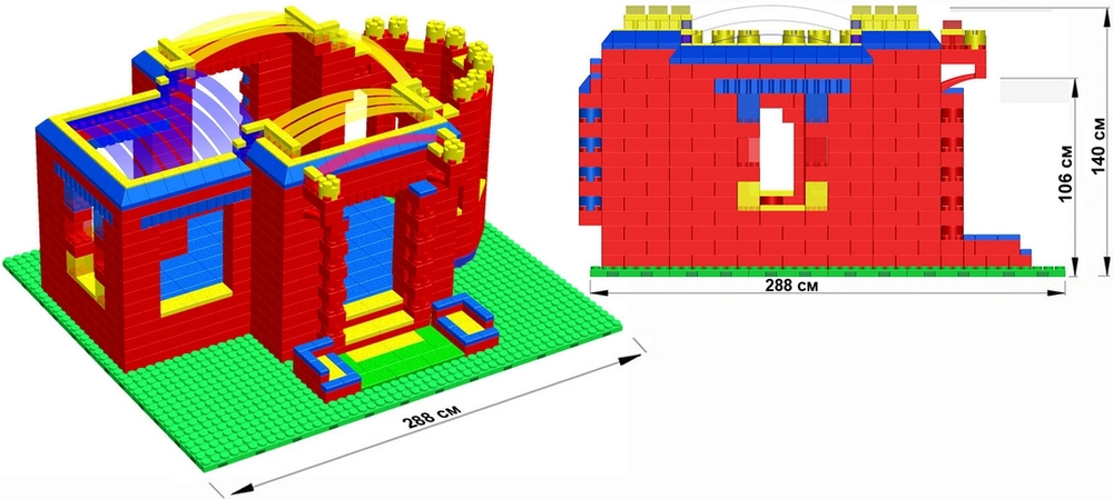 Конструктор Leco Дворцы GigaBloks 10"