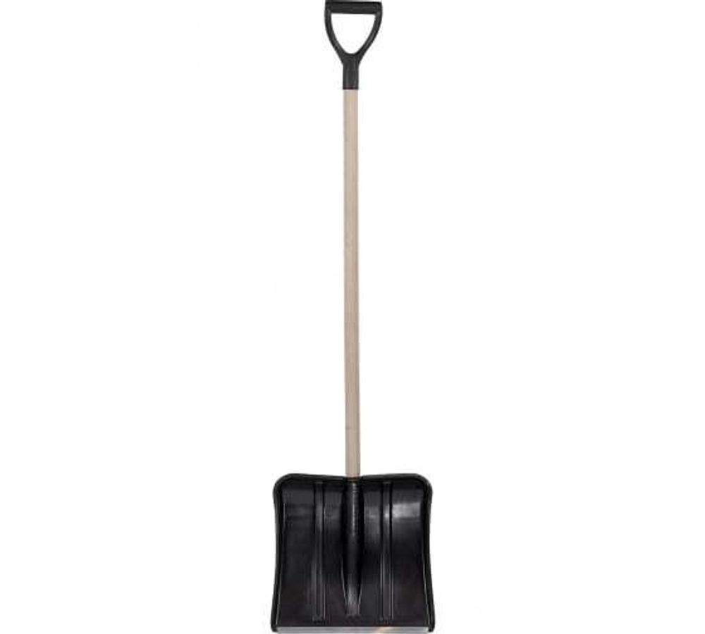 Лопата снеговая Купец с алюм.планкой,алюм.черенок, V-ручка, 410х460 мм