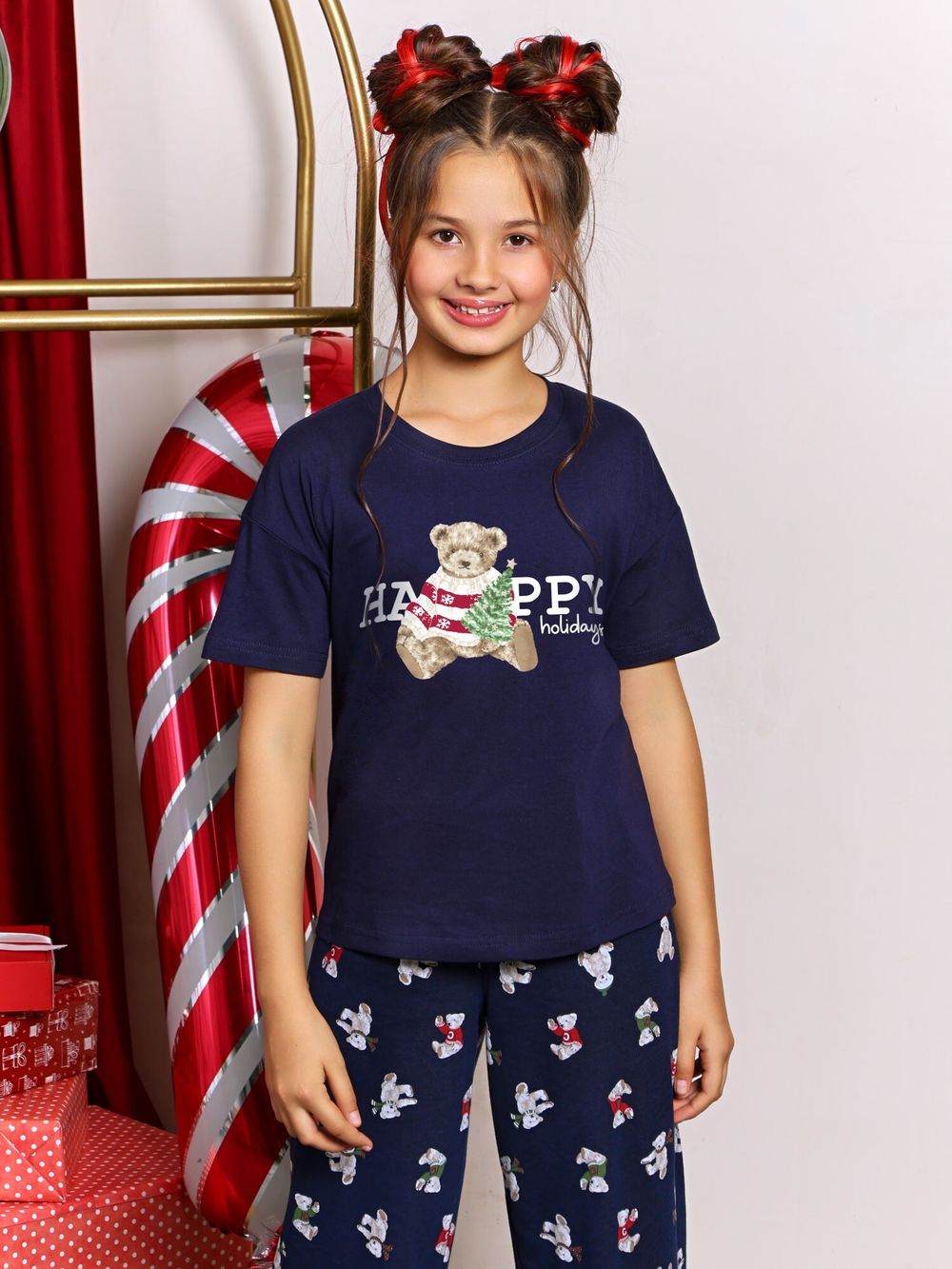 Костюм для девочки Коляда-1 Виотекс ТЁМНО-СИНИЙ