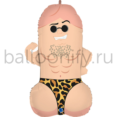 Шар (31''/79 см) Фигура, Мистер Пи-Пи Леопард, 1 шт.