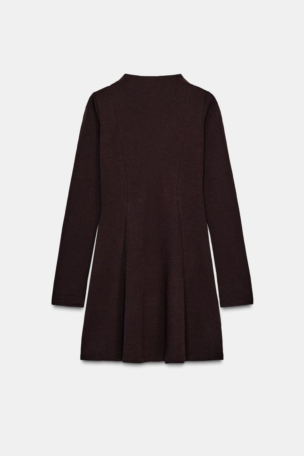 ZARA КОРОТКОЕ ПЛАТЬЕ СКЕЙТЕР, КОРИЧНЕВЫЙ