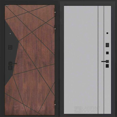 Входная дверь Бункер БН-14 - 10 Серый софт рельеф