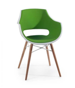 Кресло пластиковое с обивкой Papatya Opal Wox Pro Soft Beech