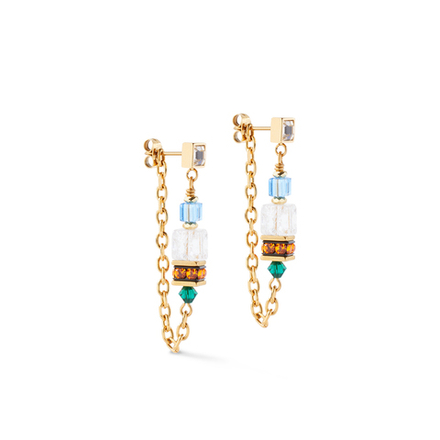 Серьги Coeur de Lion Multicolour Gold 3020/21-1516
