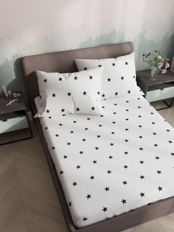 Постельное белье Simple House "Spatial (полисатин)/Spatial (компаньон)" 1,5-сп Наволочка 50х70 см 1 шт Простынь 150х215 см Пододеяльник 145х215 см