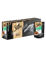 Влажный корм Sheba Pleasure для взрослых кошек, кролик, ломтики в желе, 24 шт x 85 г