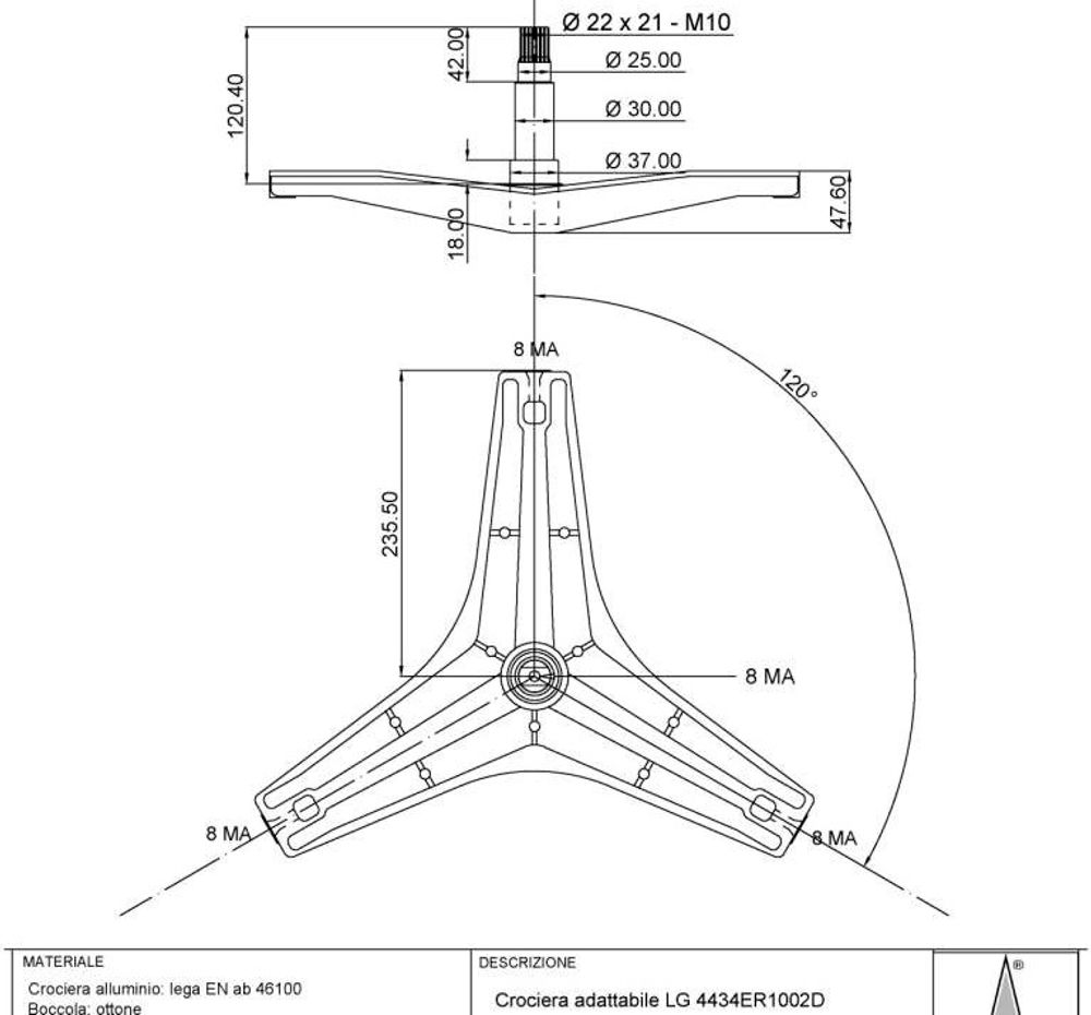 Крестовина барабана LG 4434ER1002D