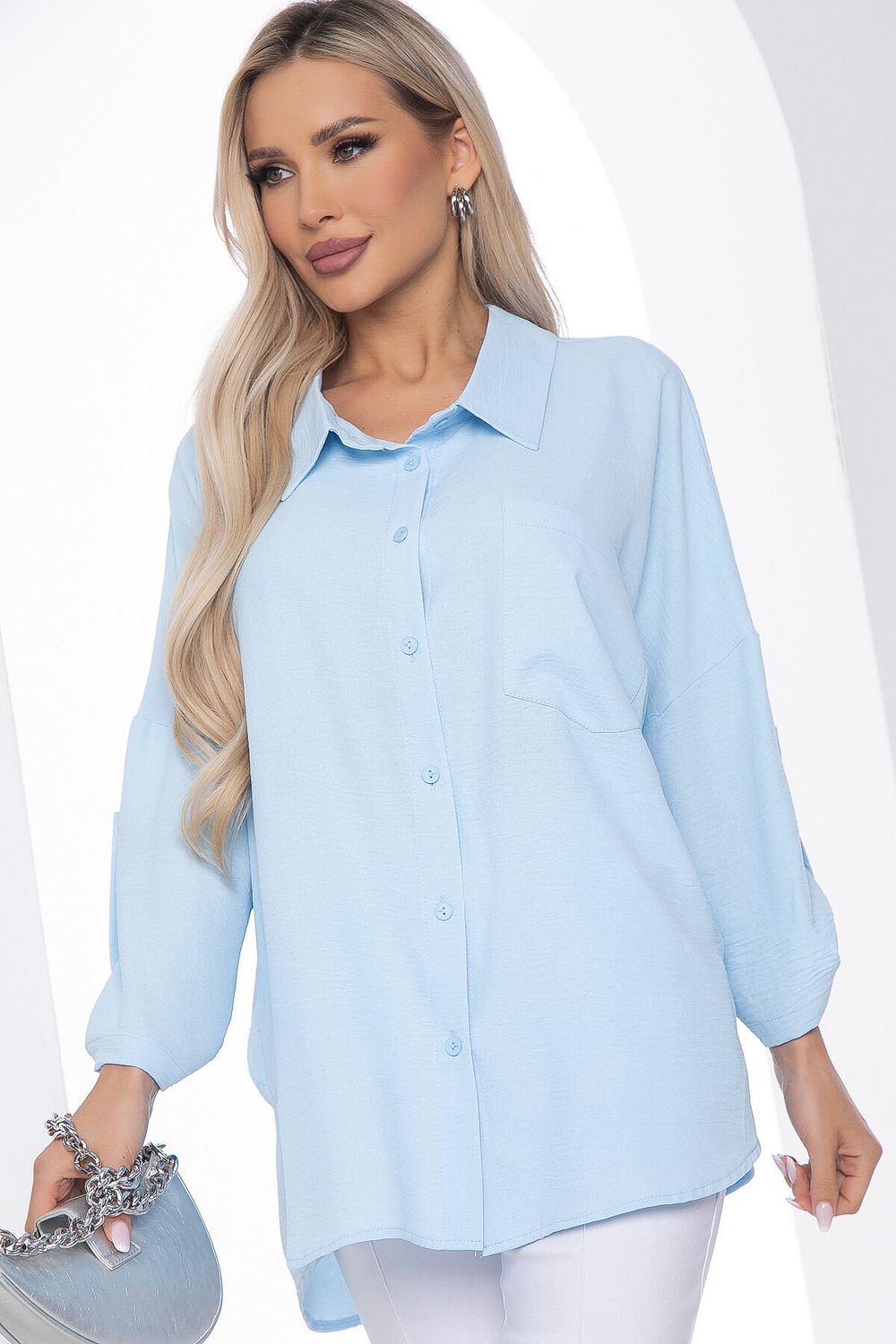 Рубашка Лето голубая Б10073 LT Collection