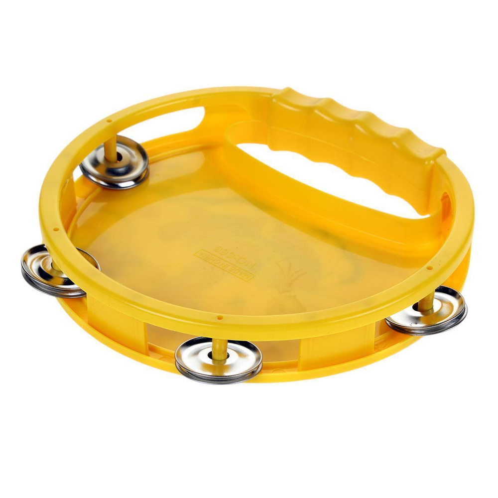 Бубен 16см, желтый, пакет 660