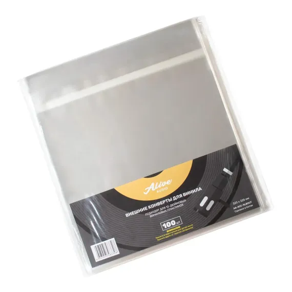 Alive Audio AA-ACC-SLBOUT Конверты для винила 12&quot; (100 шт.) Transparent