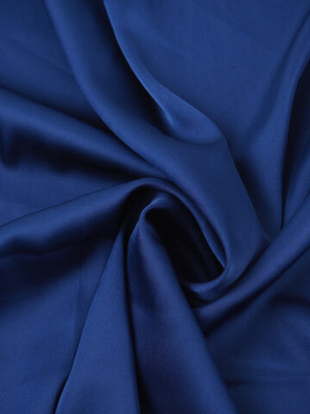 Шелк армани синий глянцевый плотность 90 г/м2 метражом