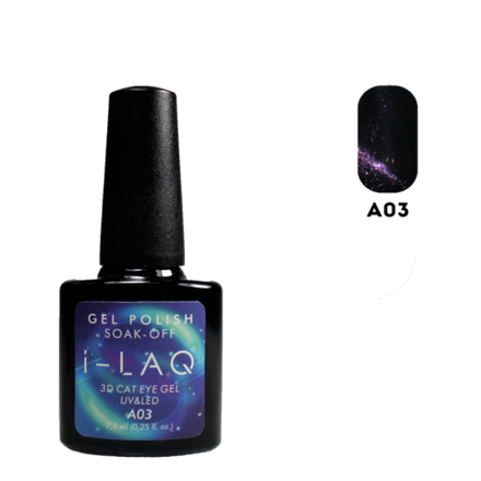 Гель-Лак I-laq "Кошачий глаз" Цвет А03  7,3 мл.