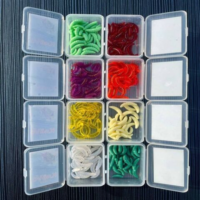 Силиконовые приманки для рыбалки на мирную рыбу / опарыш искусственный 240 штук / набор для рыбалки