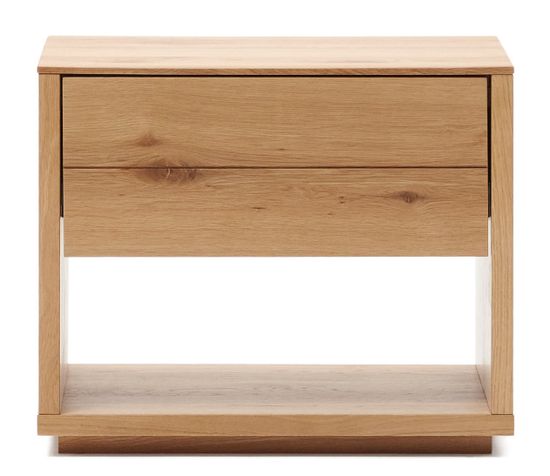 Alguema Прикроватная тумба из шпона дуба с натуральной отделкой 40 x 50 см