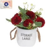 Цветочная композиция «Мечта» 10*20см Хризантемы бордовые