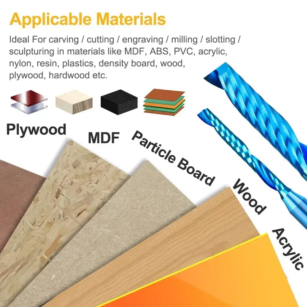Фреза концевая спиральная однозаходная XCAN, 6х42х70, нано-синее покрытие