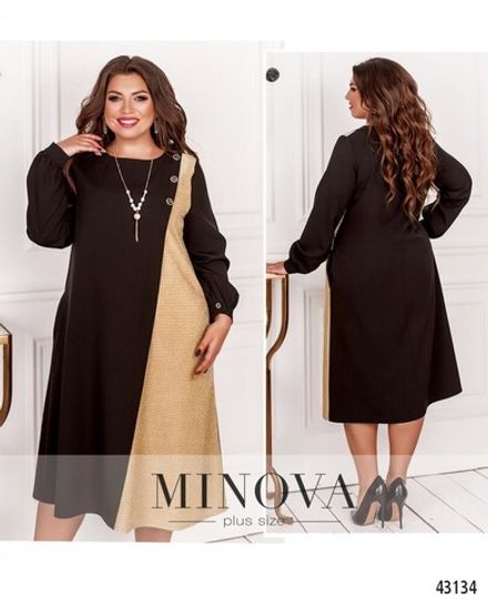 Платье 2002Б-черный-золото Minova Фото 1